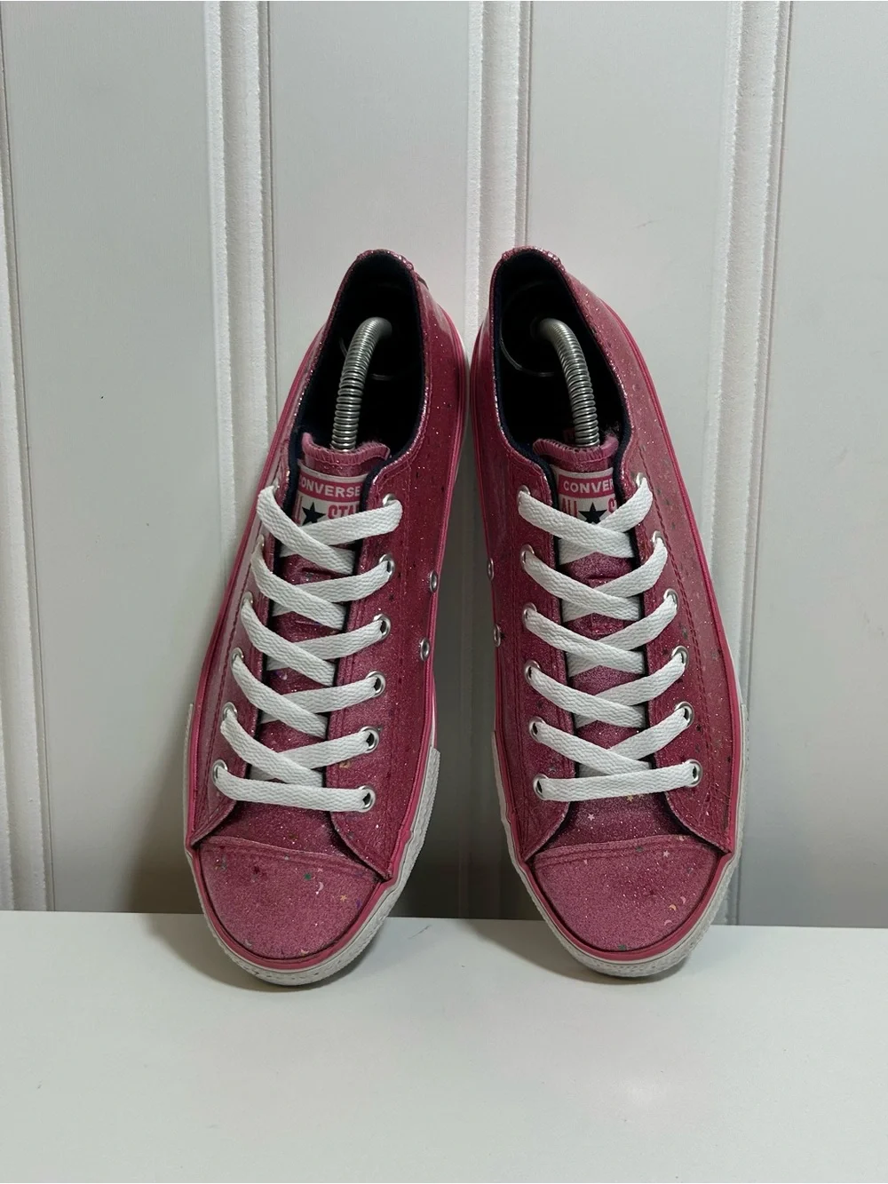 Converse ctas Pink Glitter Low Top Sneakers (Kids)